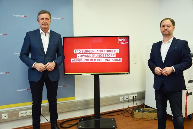 Eine klare Botschaft von SPÖ-Sicherheitssprecher Ewald Schnecker und SPÖ-Landesgeschäftsführer Roland Fürst | Foto: SPÖ Burgenland