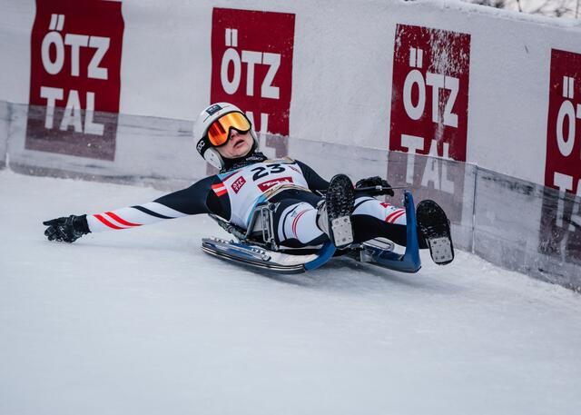 Tina Unterberger bei der WM in Umhausen.  | Foto: Miriam Jennewein