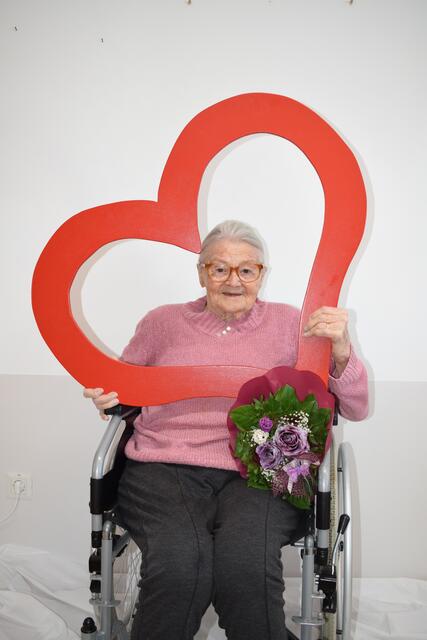 Valentinstag in der Casa Kirchberg: Helene Wurglitsch genoss den Tag.