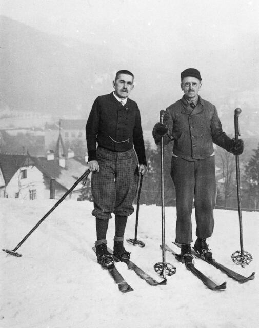 Steirische Skipioniere: Toni Schruf, Max Kleinoscheg | Foto: Archiv WinterSportMuseum Mürzzuschlag