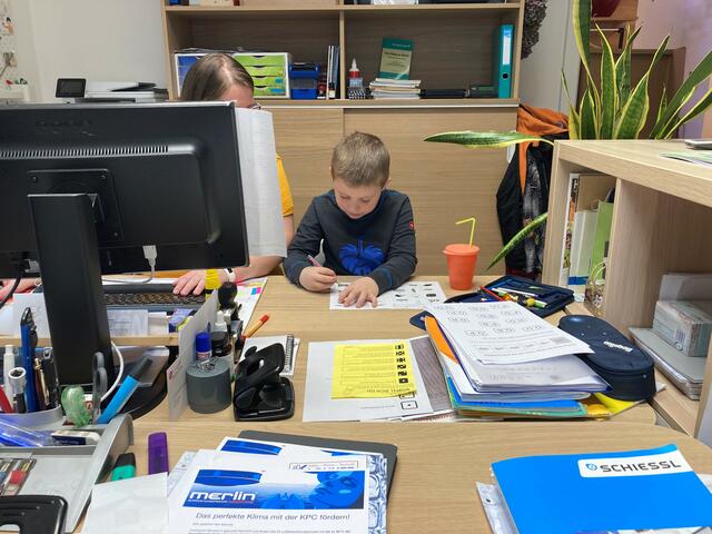 Hannes Klonner beim Home-Schooling