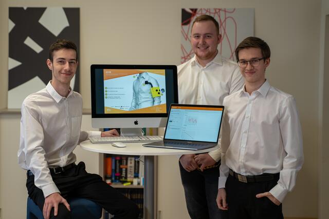 v.l.: Kilian Feix, Matthias Vöcklinger, Marco Nagl | Foto: HTL Braunau