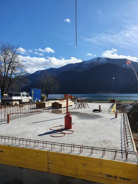 Beim Strandbad Unterach entsteht das neue Restaurant.