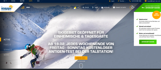 Die Bergbahnen Kappl bieten jeweils am Wochenende kostenlose Antigentests bei der Talstation an.