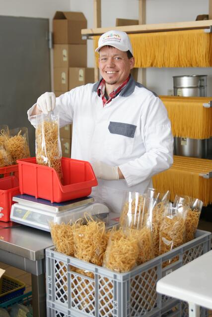 Harald Huber von der Nudelmanufaktur Huber. | Foto: Nudelmanufaktur Huber