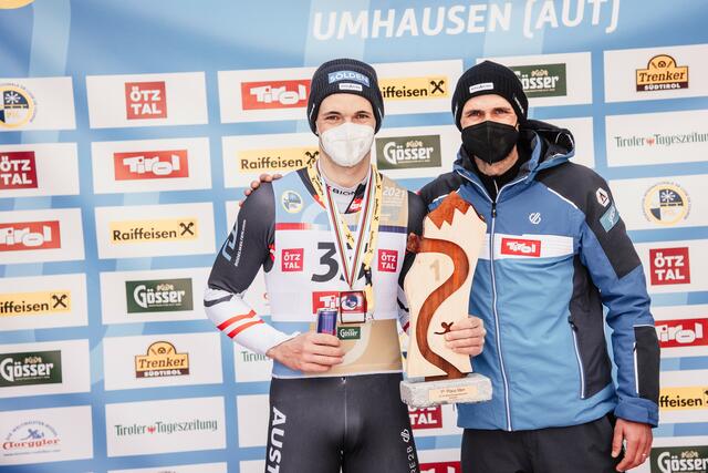 Im Rodelsport vereint: Die Umhauser Brüder Thomas (links) und Gerald Kammerlander. | Foto: ÖRV/Miriam Jennewein