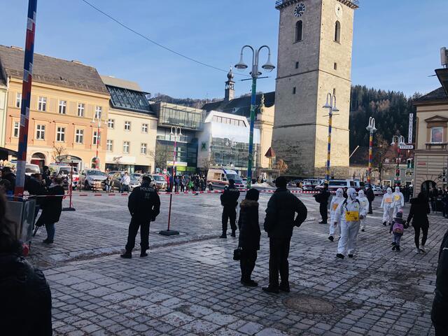 Der Protest am Hauptplatz verlief friedlich.