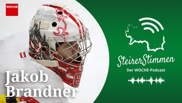 "I am from Austria": Auf seiner eigens designten Goalie-Maske präsentiert Jakob Brandner seine Heimat auch in Finnland. | Foto: GEPA pictures