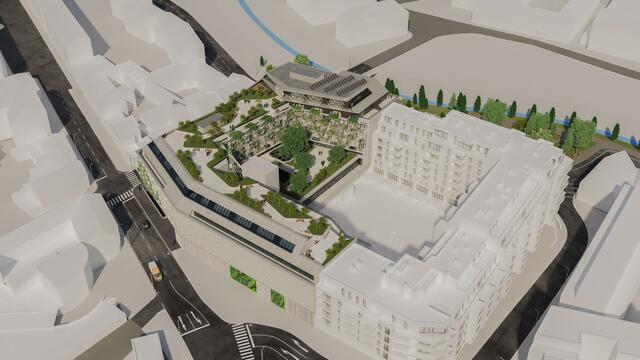 Das letzte der 5 Obergeschosse und die beiden Dachgeschosse eignen sich ideal als Tagesklinik oder Therapiezentrum. | Foto: AW Architekten ZT GmbH