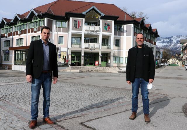 SPÖ-Landtagskandidat Mario Haas (li.) und Bürgermeister Leopold Schilcher (re.) | Foto: Gemeinde Bad Goisern