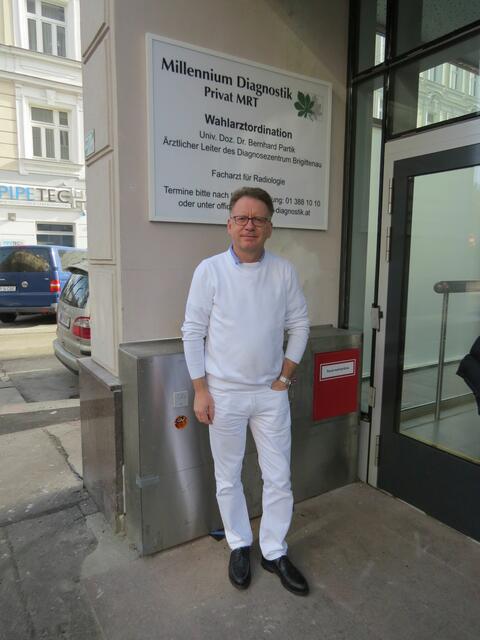 Radiologe Bernhard Partik hat das neue medizinische Zentrum "Millennium-Diagnostik" im März eröffnet.