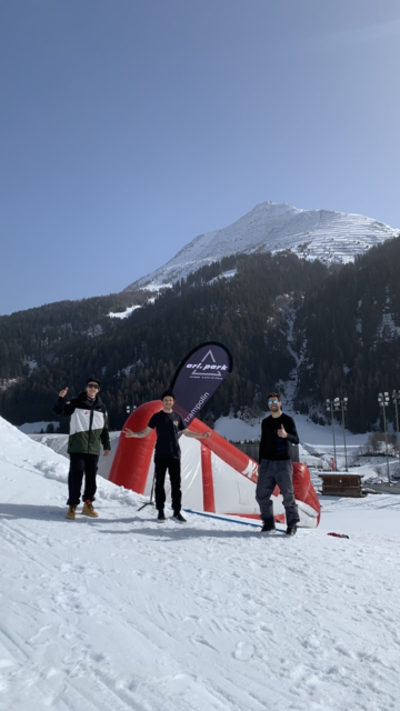 Trainer Marcel Pließnig, Marco Ladner und Andy Gohl organisierten das Ersatztraining am Arlberg. | Foto: Freeski Austria 