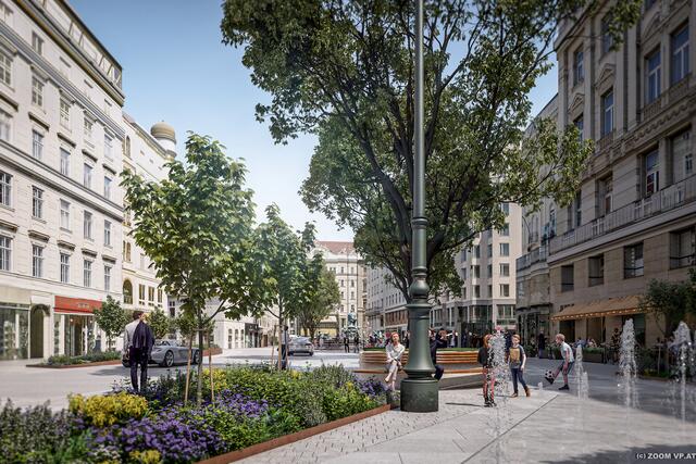 Bis zum Herbst 2022 soll der Neue Markt ein grüneres und "cooleres" Aussehen bekommen.