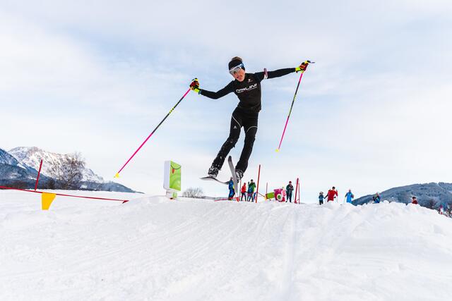 Langlaufen ohne Langeweile für Kinder: Das geht – und zwar im "Fun &amp; Snow Park" in Saalfelden. | Foto: Saalfelden Leogang Touristik/Michael Geißler