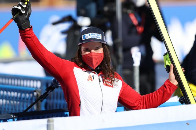 Ramona Siebenhofer durfte in Val di Fassa jubeln. | Foto: GEPA pictures