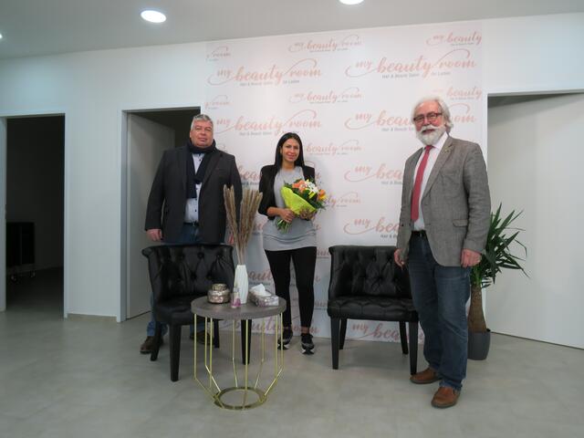 Vbgm. Ing. Günther Straub, Burcu Güzel, Bgm. Walter Kahrer.
