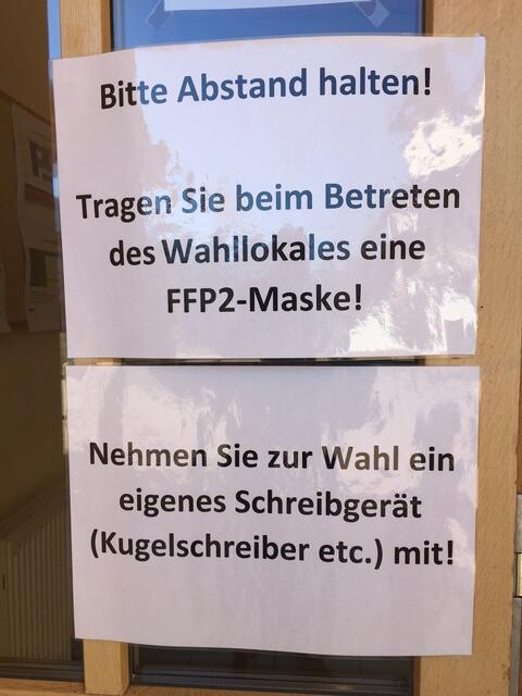 Sicherheitsmaßnahmen in den Wahllokalen: Hier in Bodensdorf