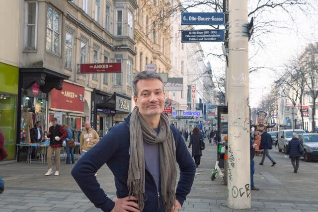 Michi Reichelt (Grüne), stellvertretender Bezirkschef Mariahilfs, möchte Frauen im Bezirk sichtbarer machen.