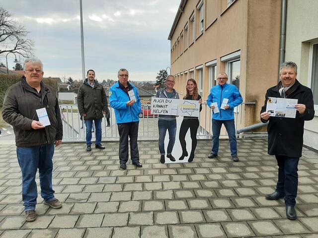 Stadtrat Hans-Peter Vodicka, Stadtrat David Jilli, Karl Leisser, Andreas Grohmann, Bürgermeister Thomas Grießl.
