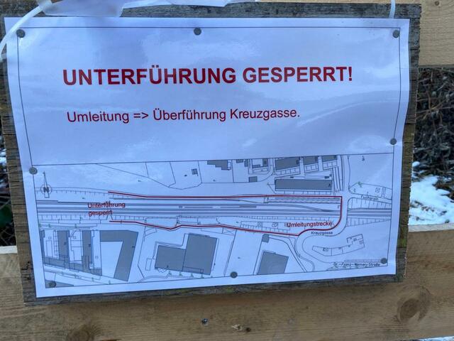 Die Unterführung wird nicht mehr geöffnet.