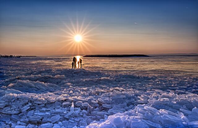 Kurz vor Sonnenuntergang am Podersdorfer Strand, Neusiedler See. | Foto: Gabriela Mainx