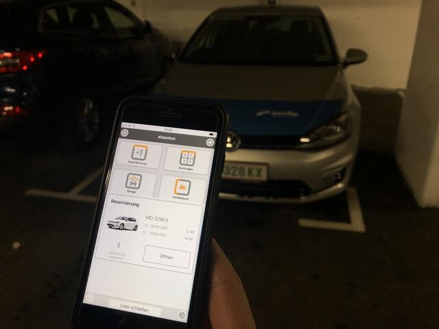 Einfachste Bedienung über die "sharetoo"-App.
