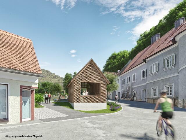 So wird die neue Einfahrt in die Trofaiacher Friedhofgasse aussehen.