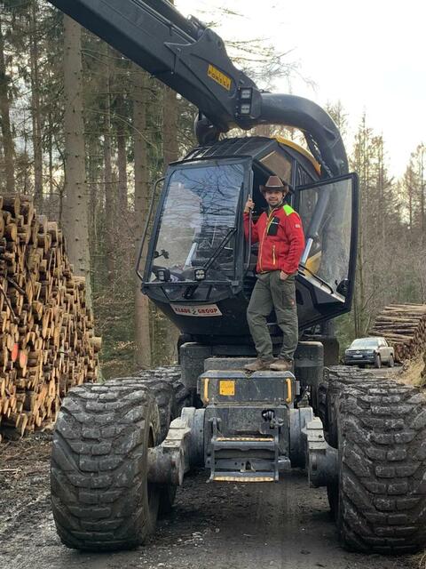 Mit seinem Forstbetrieb ist Mario Wechselberger derzeit viel in Deutschland unterwegs