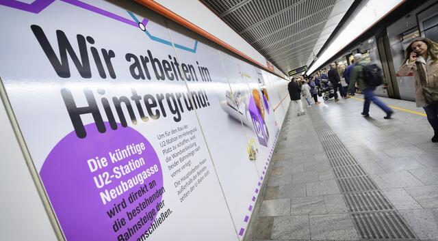 Ab sofort starten auch die Bauarbeiten zur neuen Station Neubaugasse.