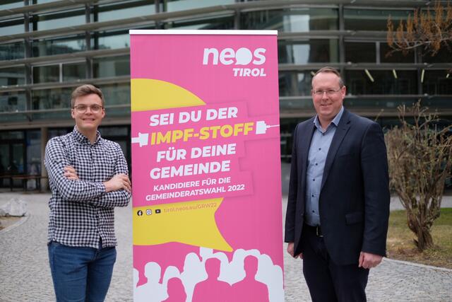 Der Landecker Spitzenkandidat Johannes Tilg (li.) und der Milser Bgm. Markus Moser.