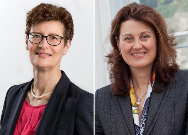 Eva-Maria Weidl (rechts) ist für Family Wealth im Bankhaus Carl Spängler in der Leitung in Salzburg tätig. Ehrenamtlich ist Weidl Vorstandsmitglied des Österreichischen Verbandes Financial Planners, genau wie Sonja Ebhart-Pfeiffer (links). | Foto: Verband-Financial-Planners