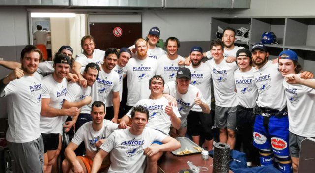 Die VSV-Cracks nach dem Sieg in Dornbirn