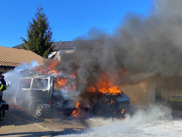 Starke Rauchentwicklung beim Brand in Liezen.