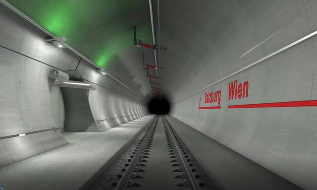 So soll er aussehen, der Flachgautunnel von Köstendorf bis in die Stadt Salzburg. | Foto: ÖBB 3-D-Schmiede