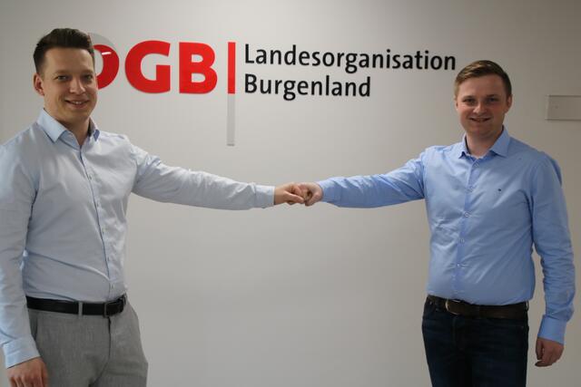 ÖGJ-Landessekretär Christoph Frühstück und ÖGB-Regionalsekretär Andreas Holzer.