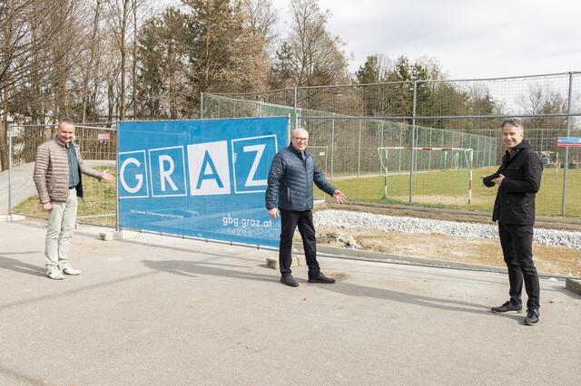 Besichtigung: A. Auer, W. Wurm, K. Hohensinner (v.l.) | Foto: Stadt Graz/Fischer