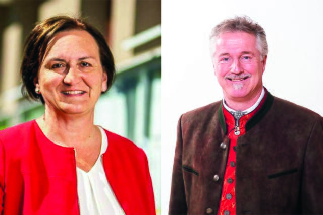 Stellen sich in Eisenkappel der Stichwahl: Lisa Lobnik und Franz Josef Smrtnik | Foto: SPÖ Eisenkappel/Privat