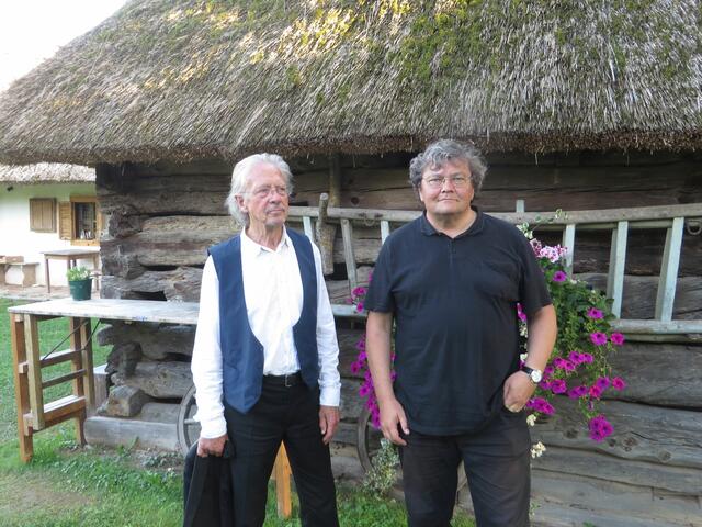 Peter Handke und Harald Haslmayr 2019 | Foto: Eduard Sauerzopf und  Peter Sattler