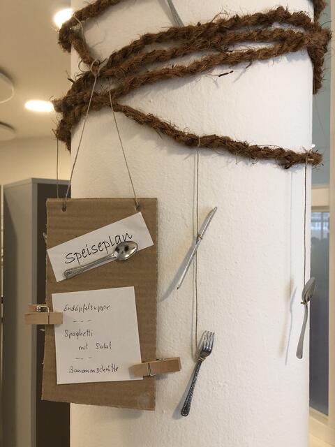 Der Speiseplan wechselt jeden Tag. | Foto: Bettina Buchbauer