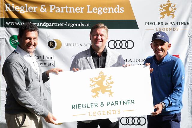 Zuversichtlich für ein umfangreiches Rahmenprogramm und Zuschauer im Oktober: Gerald Stangl, Herbert Riegler und Markus Brier (v.l.) | Foto: GEPA