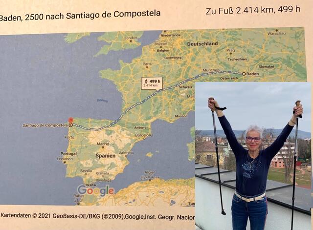 Lockdown-Projekt: Elisabeth Rosenbichler ging auf den Wegen vor der Haustür bis Santiago de Compostela | Foto: privat