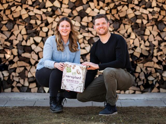 Veroplant-Gründer: Christina Hirm studiert Molekularbiologie und Bio-Technologie, Sebastian Prutej Wirtschaftsingenieurwesen-Maschinenbau an der TU Graz | Foto: Privat