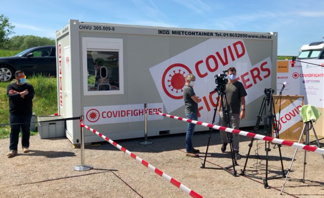 Die Covid Fighters waren die ersten, die mit einem Containerkonzept begonnen haben und sind bisher auch die einzigen, die ein Labor in einem solchen betreiben