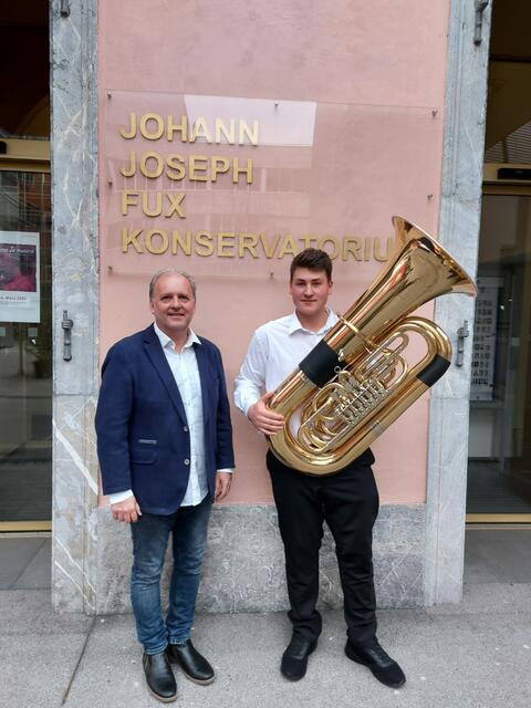 Anton Deutschmann an der Tuba | Foto: KK