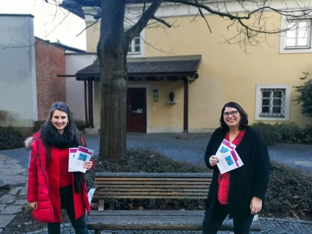 Projektpartnerinnen bei "Von Frauen für Frauen": Kathrin Kassl-Rapatz von den Kärntner Volkshochschulen (li.) und Evelin Pircer vom Interkulturellen Zentrum Völkermarkt | Foto: Privat