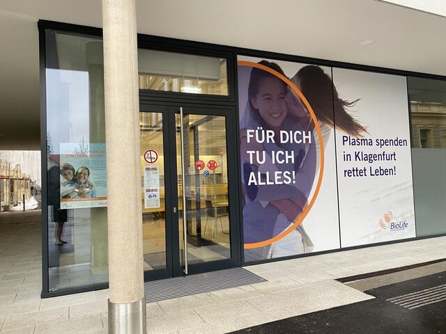 In der Lichtenfelsgasse in Klagenfurt kann man Blutplasma spenden. | Foto: BioLife