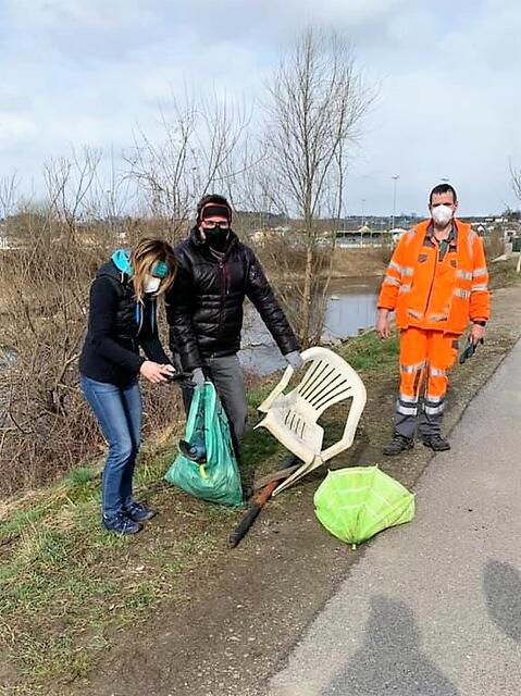 Bgm. Max Oberleitner mit Gattin Agnes und einem Bauhofmitarbeiter | Foto: Bgm. Max Oberleitner