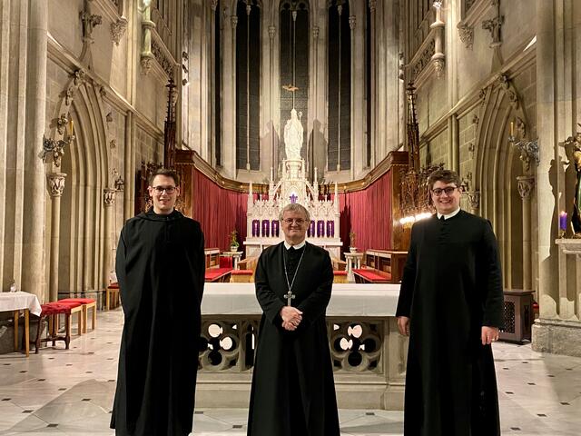 Frater Cassian Konieczny, Abt Gerhard Hafner und Frater Vinzenz Schager | Foto: Stift Admont