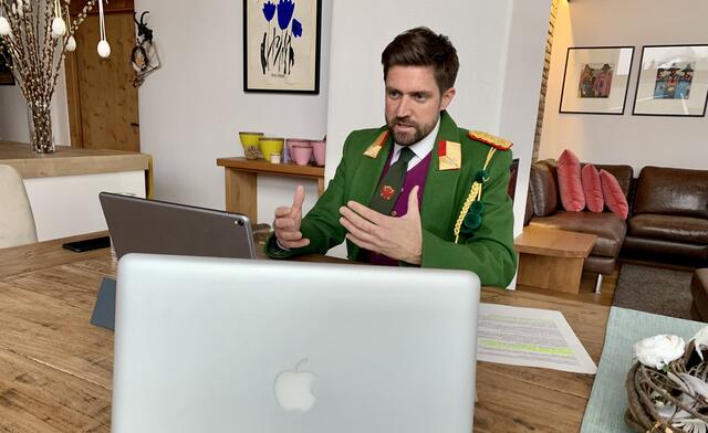 Landeskommandant Thomas Saurer informierte die Verteidigungsministerin bei einer Videokonferenz. | Foto: BTSK