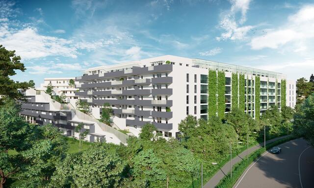 Den Park nicht nur in der Nähe, sondern praktisch innerhalb der Wohnanlage – ein Highlight des Projekts „Lendpark“ in der Peter-Tunner-Gasse. | Foto: GWS